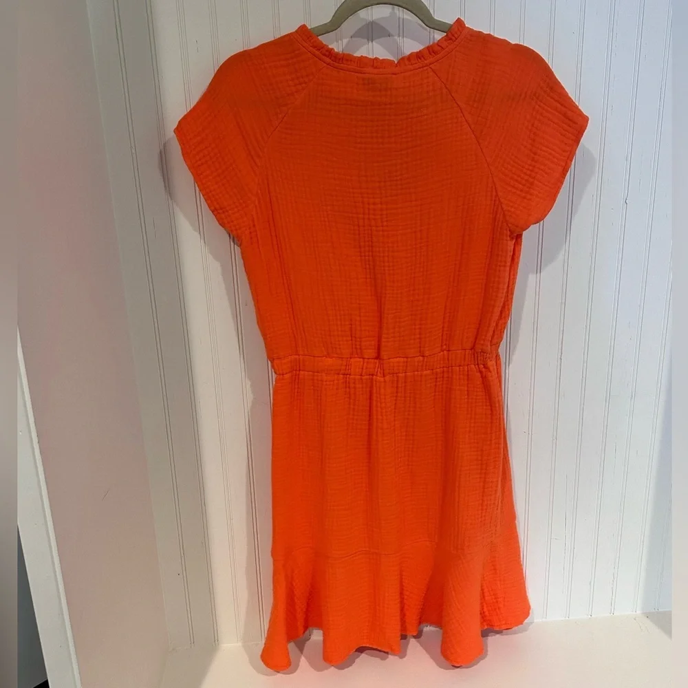 S'EDGE Raleigh 100% Cotton Dress In Blood Orange NWT- Size XS - Picture 2 of 4